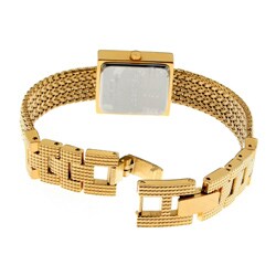 Peugeot Women's Goldtone Crystal Mesh Bracelet Watch