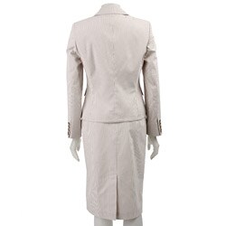 Jones New York Women's Camel Stripe 2-piece Skirt Suit