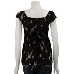 Angie Junior's Short-sleeve Embroidered Voile Top