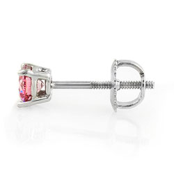 14k White Gold 2/5ct TDW Pink Diamond Stud Earrings