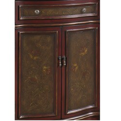 Hand-painted Mahogany Accent Chest 
