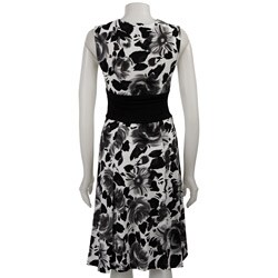 Connected Apparel Women's Flower Print Dress