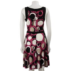Max & Cleo Geo Women's Circle Print Tank Dress