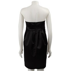 Max & Cleo Women's Strapless Satin Bow Dress