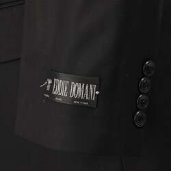 Eddie Domani Men's Black 3-button Suit