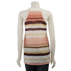 Renee C. Women's Striped Keyhole Shirt