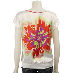 FINAL SALE Renee C. Women's Satin Short-sleeve Shirt