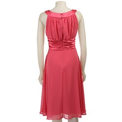 Connected Apparel Women's Sleeveless Chiffon Dress