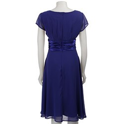 Connected Apparel Women's Short-sleeve Chiffon Dress