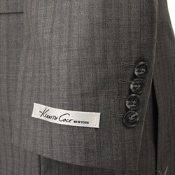 Kenneth Cole Men's Grey Stripe Wool/ Cashmere 2-button Suit
