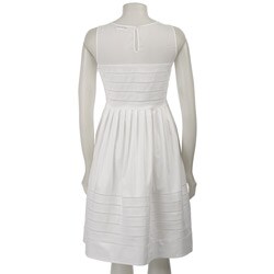 Calvin Klein Women's Cotton Sateen Textured Sundress