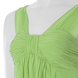 Sangria Women's Green Ruched Bodice Dress