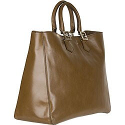 Fendi 'Twins' Brown Vintage Leather Tote