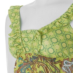 Self Esteem Junior's Kiwi High-waist Floral Tank Top