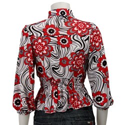 Simply Irresistible Women's Printed Shirred-waist Top