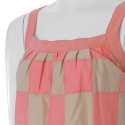 Cute Options Junior's Patchwork Pattern Pinafore Top