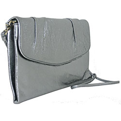 Franchi 'Brigitta' Metallic Clutch Bag