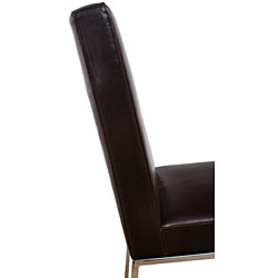 Adam Dark Brown Leather Dining Chair