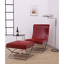 Milano Burnt Red Ottoman