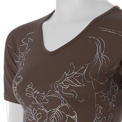 Everyday Brand Junior's Floral Print V-neck Shirt