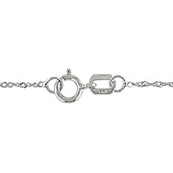 14k White and Pink Gold Diamond Heart Necklace