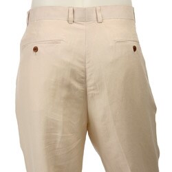 FINAL SALE Oleg Cassini Men's Double-pleat Linen Pants