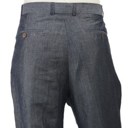 Oleg Cassini Men's Double-pleated Linen Pants
