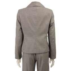 Larry Levine Women's Mini Houndstooth Pant Suit