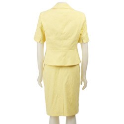 Larry Levine Women's Short-sleeve Skirt Suit