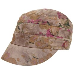 Adi Designs Women's Watercolor Floral Military Cap