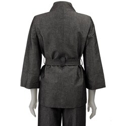 Sharagano Women's Platinum Melange Pant Suit
