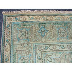 Persian Antique Tabriz Beige/ Olive Rug (8'2 x 11'4)