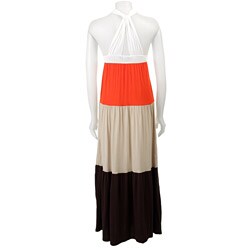 Necessary Objects Junior's Colorblock Maxi Dress