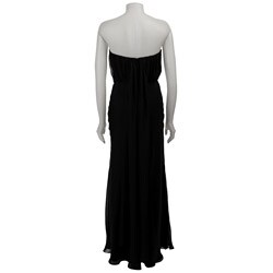 ABS by Allen Schwartz Women's Ruched Chiffon Gown