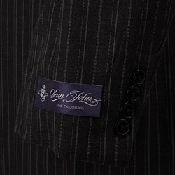 Sean John Men's Grey Pinstripe Wool 4-button Suit