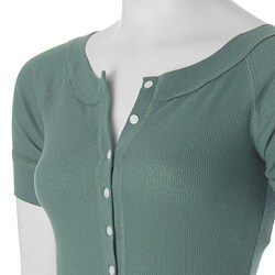 Energie Brand Junior's Pointelle Knit Henley