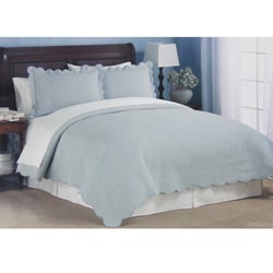 Coventry Pale Blue Matelasse Quilt Set | Overstock™ Shopping ...