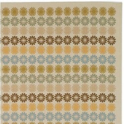 Martha Stewart Sunstripe Linen-colored Wool Rug (9'1 x 10'1)