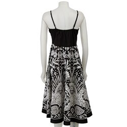 Magic Women's Black/ White Spagetti Strap Sundress