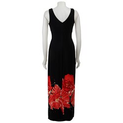 Tiana B. Women's Border Flower Print Maxi Dress