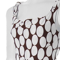 Adi Designs Women's Brown/ White High-waist Maxi Dress