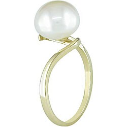 14k Yellow Gold FW Button Pearl Ring (9-9.5 mm)