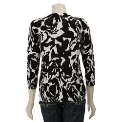 Philosophy Women's 3/4-sleeve Printed Cardigan