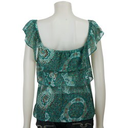 FINAL SALE Grass Junior's Chiffon Tiered Blouse