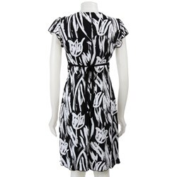 Cocomo Women's Black and White V-neck Dress