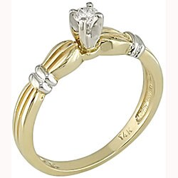 14k Gold 1/10ct TDW Diamond Engagement Ring