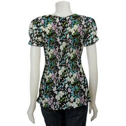 Piano Women's Crochet Trim Square-neck Blouse
