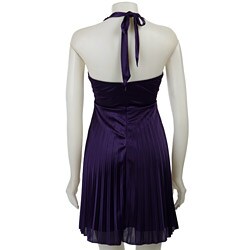 Morgan & Co Junior's Purple Sequined Short Dress