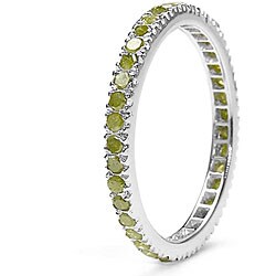 Sterling Silver Genuine Yellow Diamond Ring