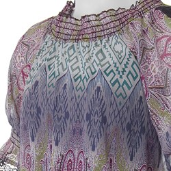 Belle du Jour Junior's Lace Trim Pattern Tunic